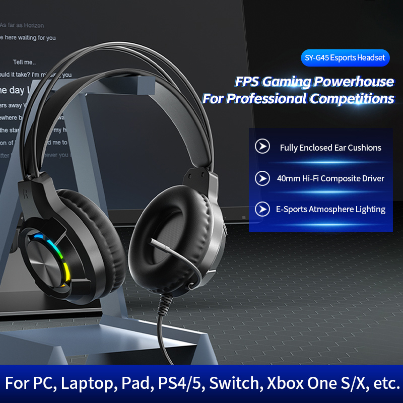 Gaming Headset With Mic Rgb - Cuffie da gioco Auricolari con cancellazione