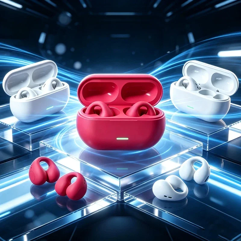 Open Ear Air Conduction Headphones - Auricolare Bluetooth T75 5.3 Wireless a