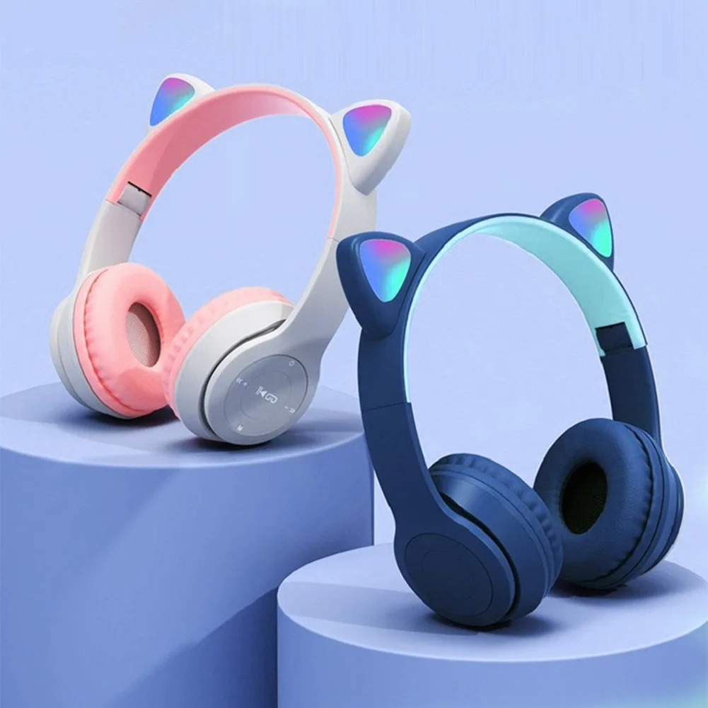 Cat Ear Bluetooth Headset Led - Cuffie wireless con orecchie di gatto