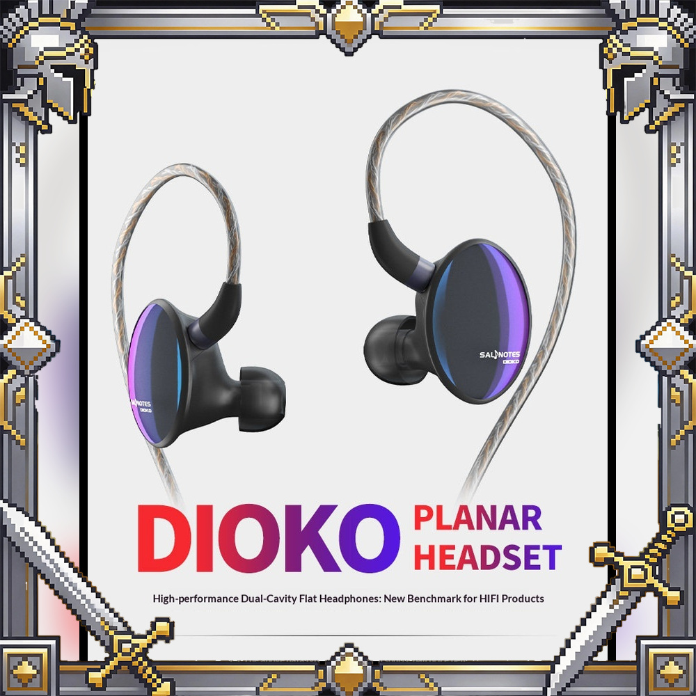 Planar Magnetic Iem Earphones - 7Hz x Crinacle Dioko Monitor In-Ear