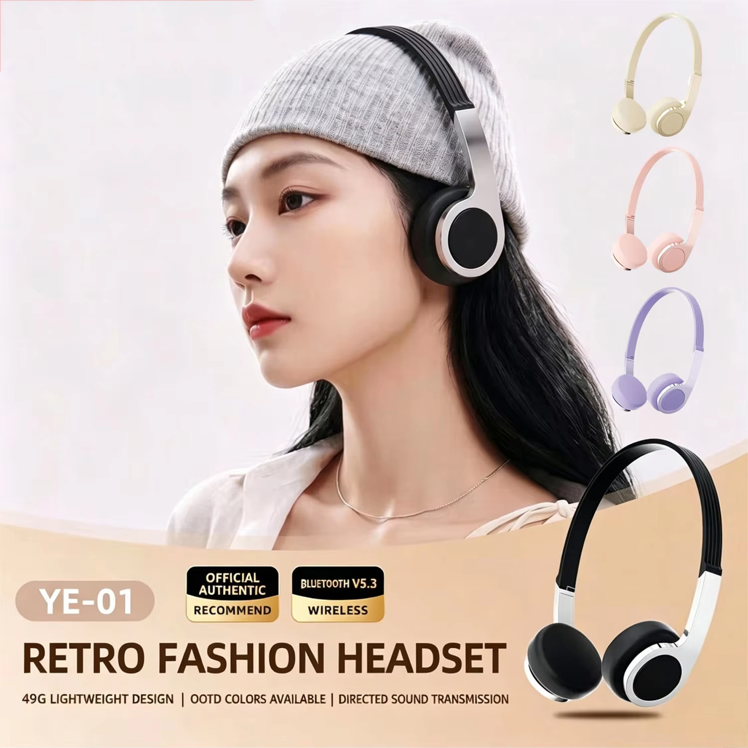 Nuove Cuffie Bluetooth Retrò C - Anc Wireless Over Ear Headphones recensione e prezzo